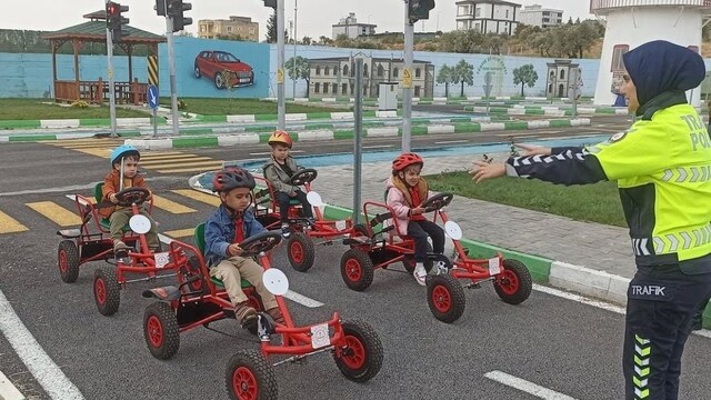 Kilis'te öğrencilere Trafik Eğitim Parkı'nda eğitim verildi