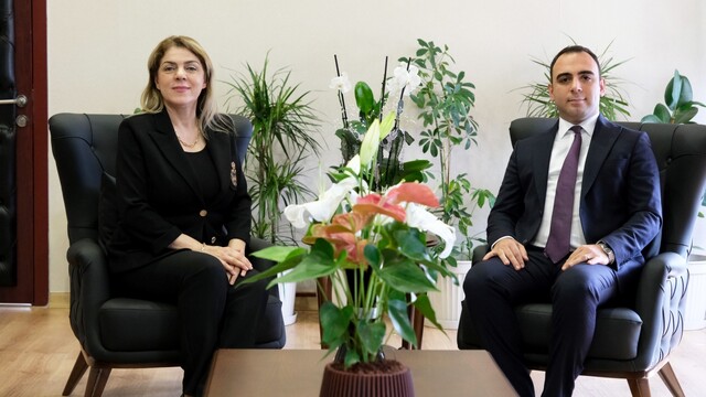 Kırklareli Cumhuriyet Başsavcı Vekili İsmet Saçlı, rektör Ak'ı ziyaret etti
