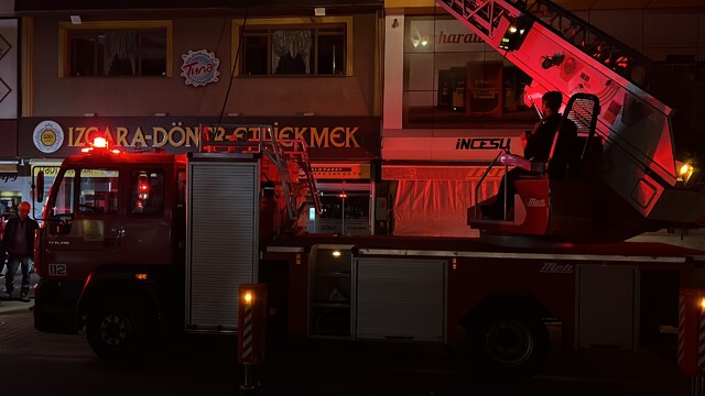Konya'da iş yerinin bacasında yangın paniğe neden oldu