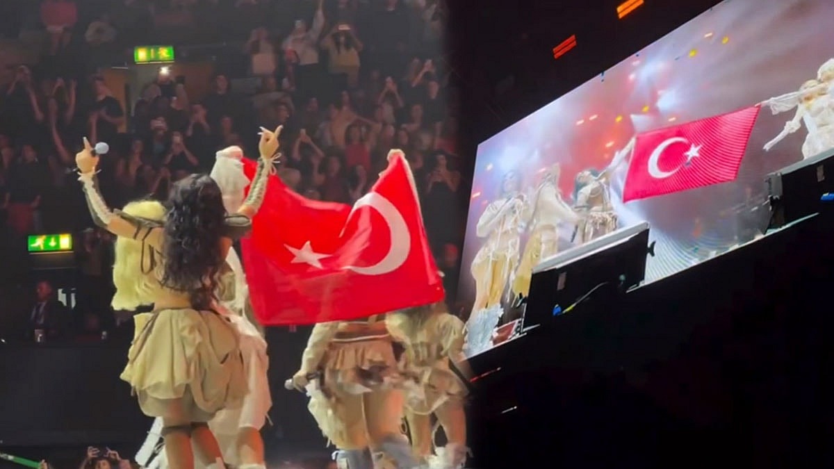Manifest grubunun İngiltere konserinde Türk bayrağı açıldı