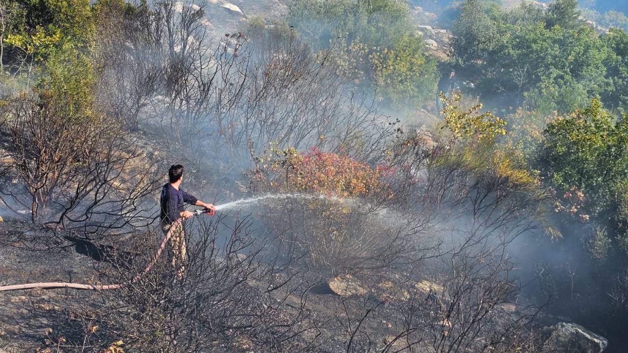 Marmara Adası'nda Keltepe mevkisinde yangın çıktı