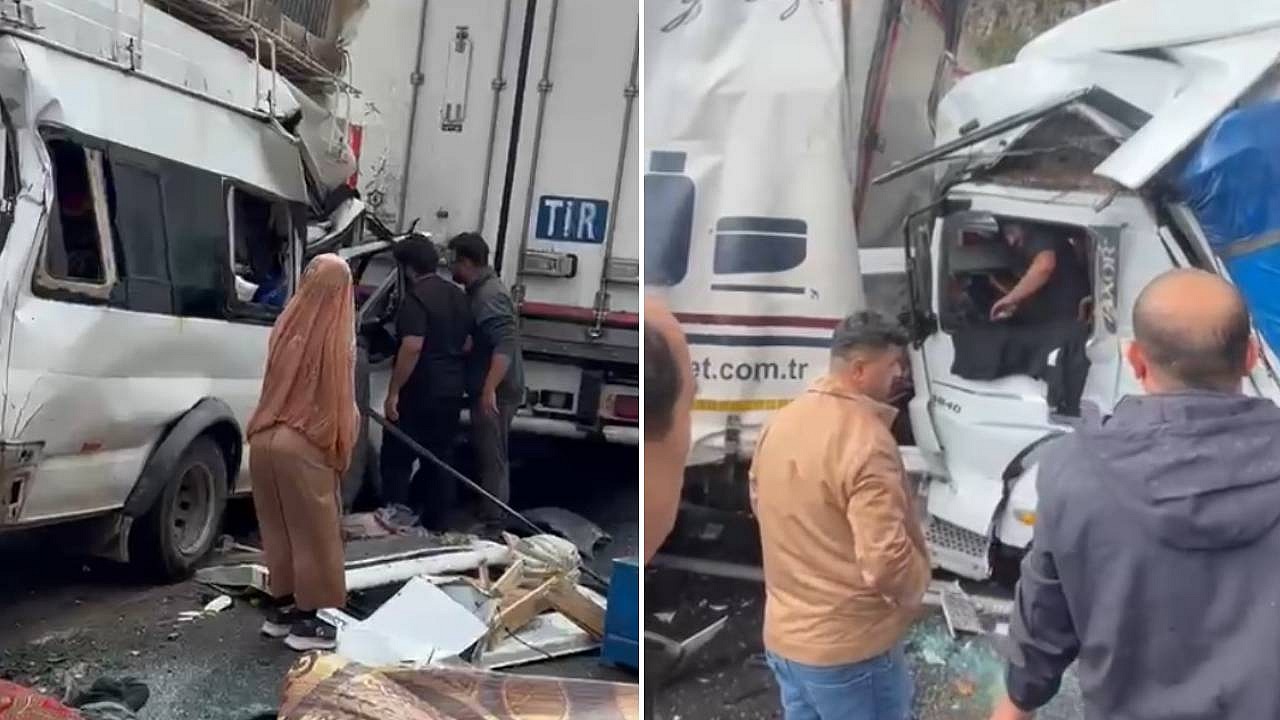 Mersin'de zincirleme trafik kazası: 11 kişi yaralandı