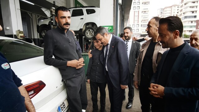 MHP İl Başkanı Hasan Özcoşkun, sanayi esnafıyla buluştu