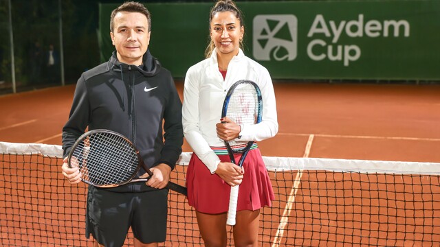 Milli tenisçi Çağla Büyükakçay, Aydem Cup'ta sahne aldı