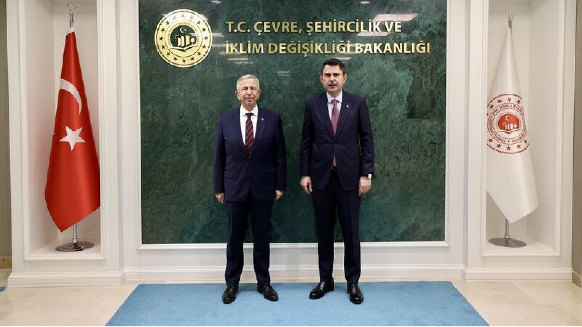 Murat Kurum, Mansur Yavaş'ı Bakanlıkta kabul etti