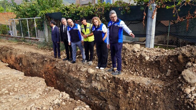 MUSKI, Fethiye Çatalarık'ta kanalizasyon hattı döşüyor