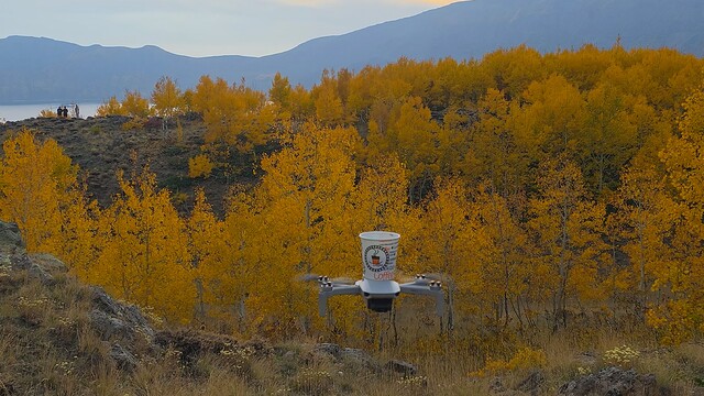 Nemrut kalderasında drone ile içecek ikramı gerçekleştirildi