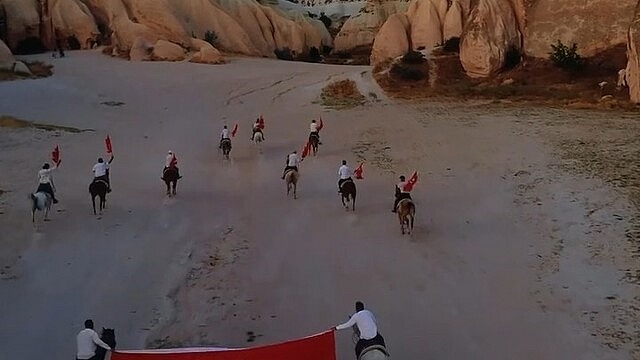 Nevşehir'de at çiftliklerinden 29 Ekim'e özel gösteri