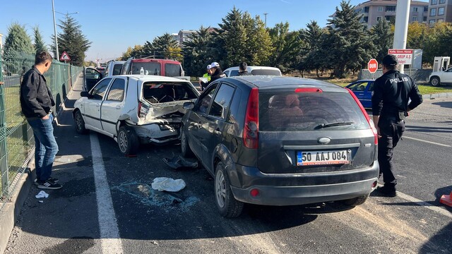 Nevşehir'de KPSS öncesi zincirleme kaza meydana geldi