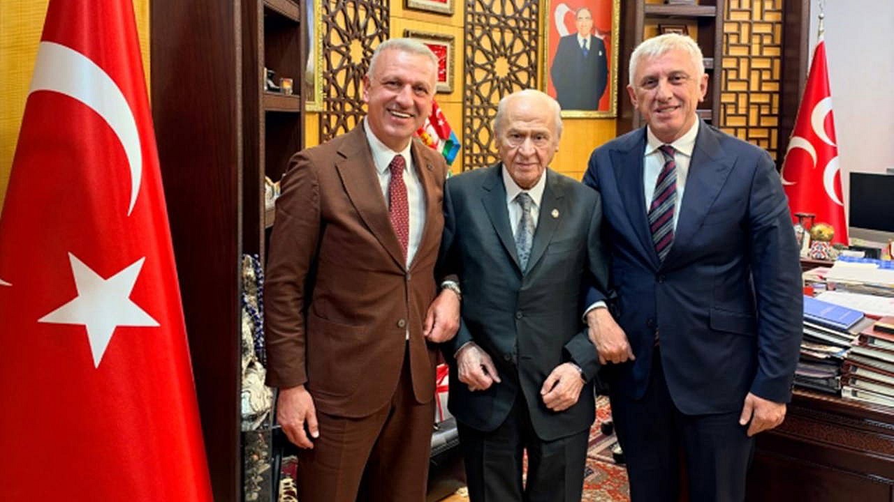 Oktay Saral ve Salim Salih Sarıalioğlu, Bahçeli'yi ziyaret etti
