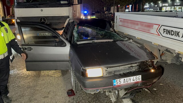 Samsun'da 4 aracın karıştığı zincirleme kaza: 2 yaralı
