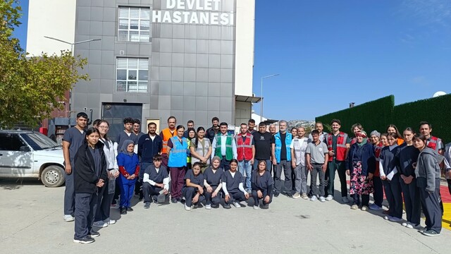 Selendi'de hastane afet planı tatbikatı gerçekleştirildi