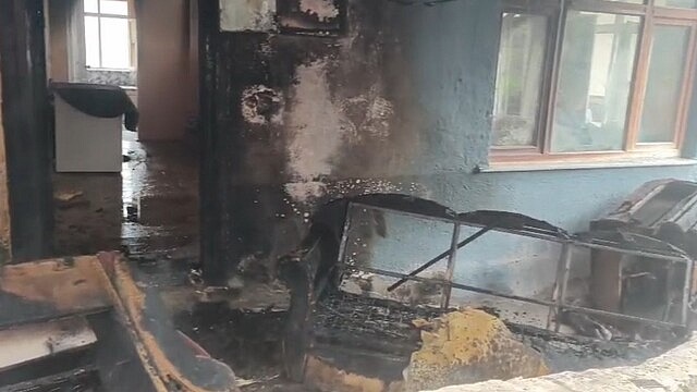 Sinop'un Boyabat ilçesinde ev yangını çıktı
