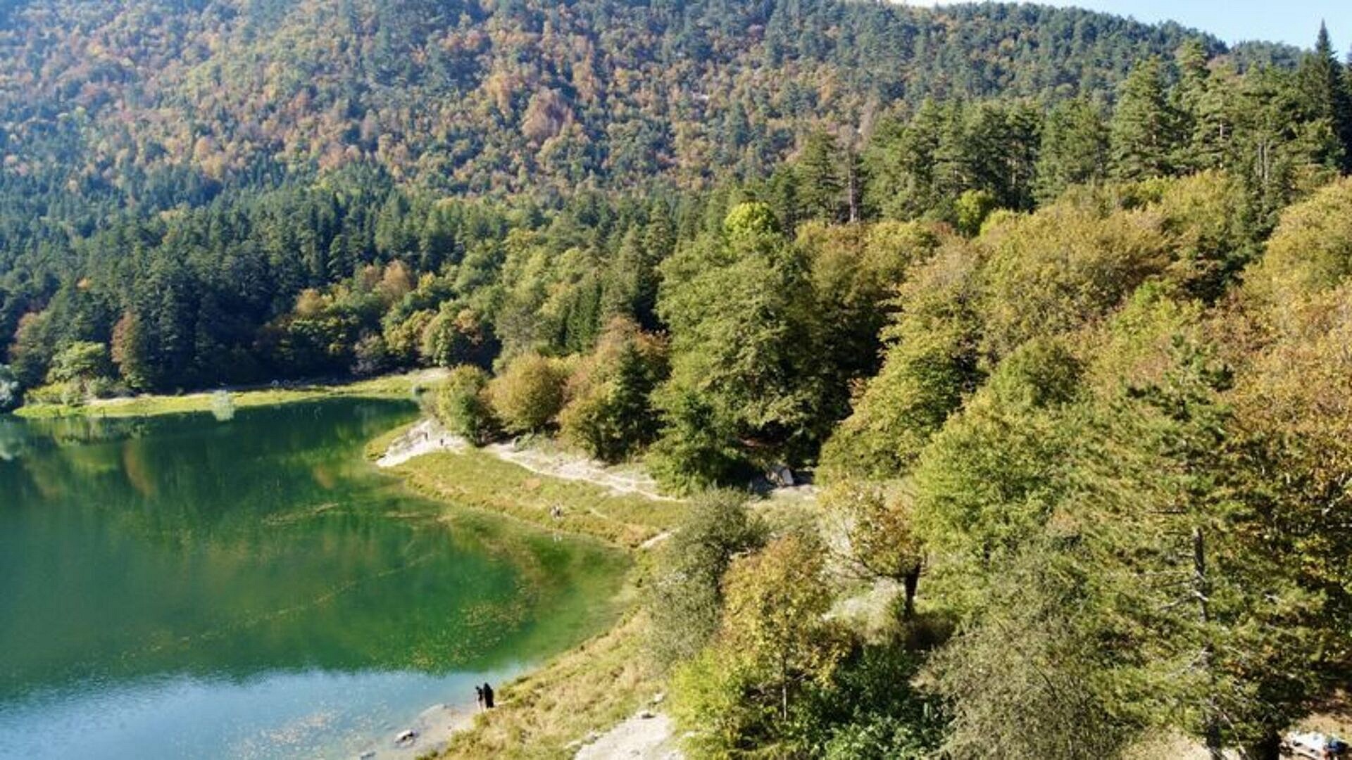 Sülüklü Göl Tabiat Parkı'nda sonbahar renkleri açığa çıktı