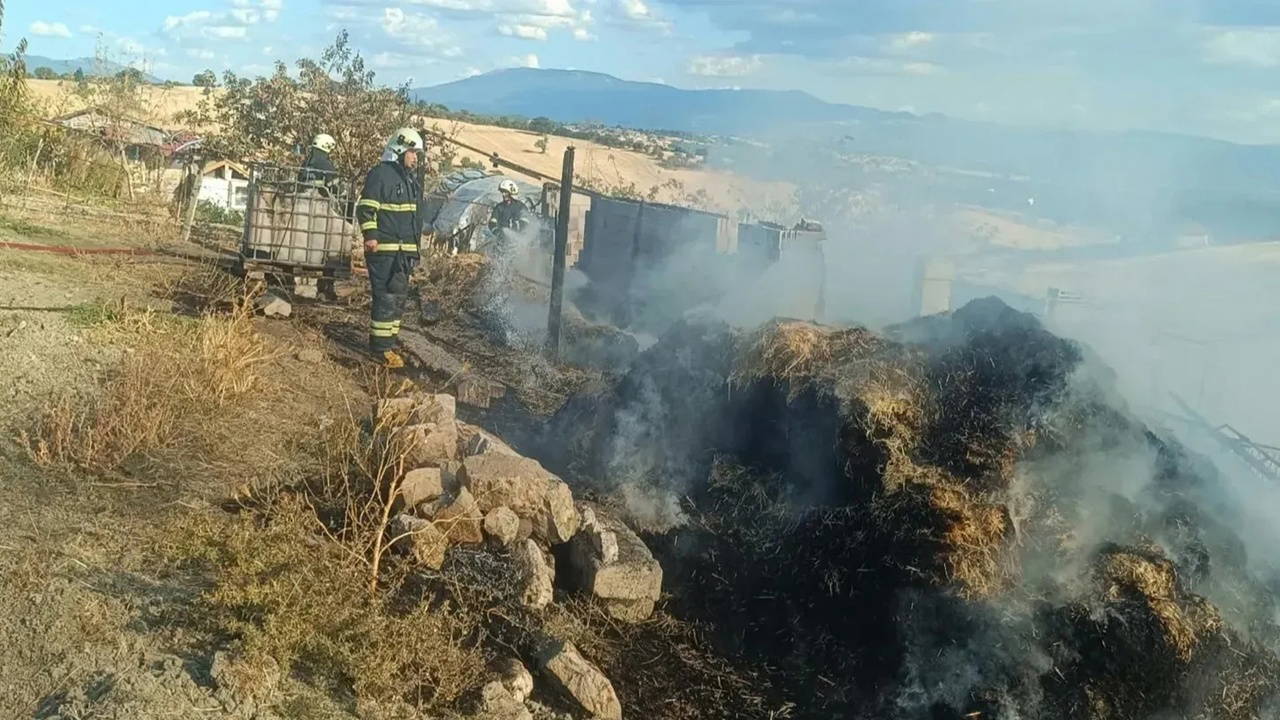 Tepepınar köyünde ahırda çıkan yangında bir kişi öldü