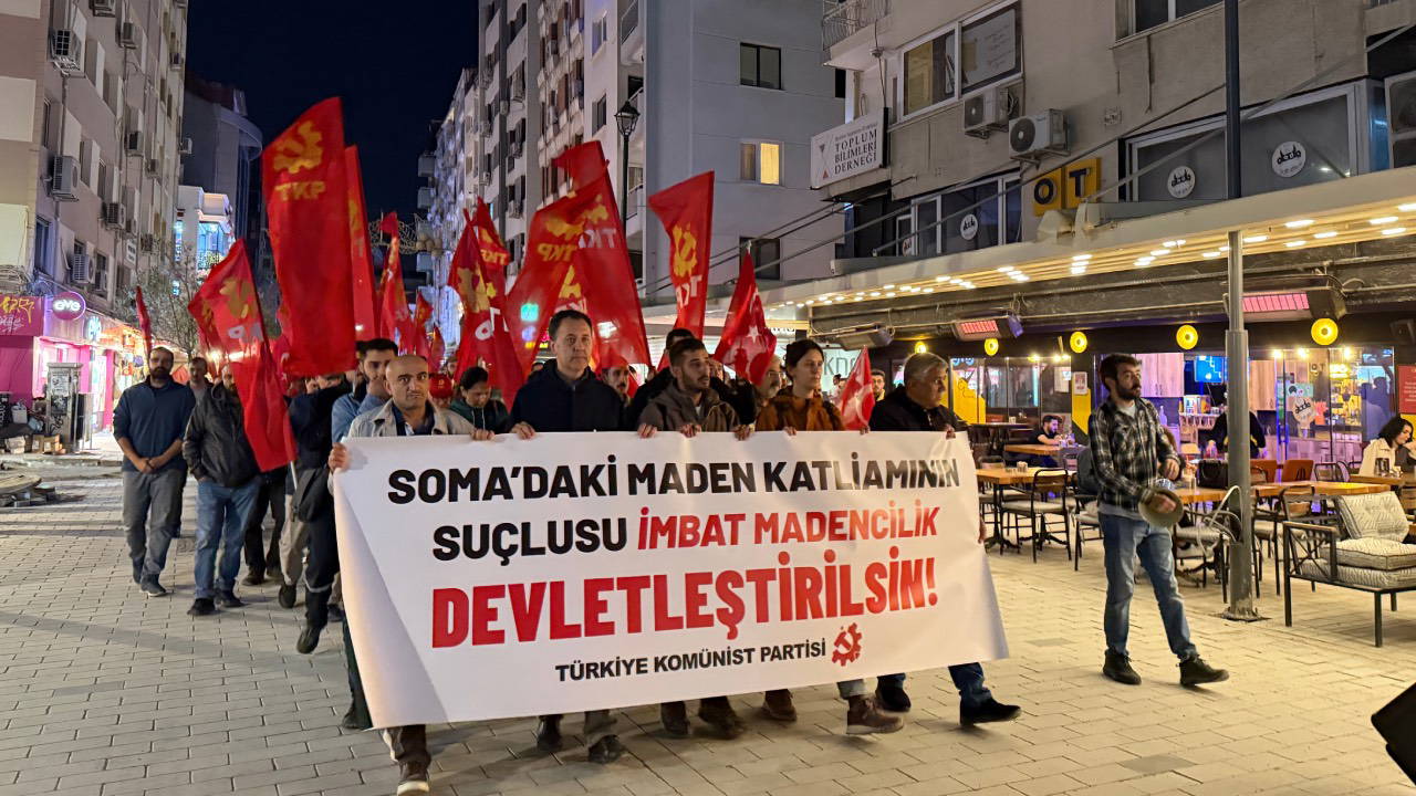 TKP, Soma faciası sonrası İzmir'de protesto düzenledi