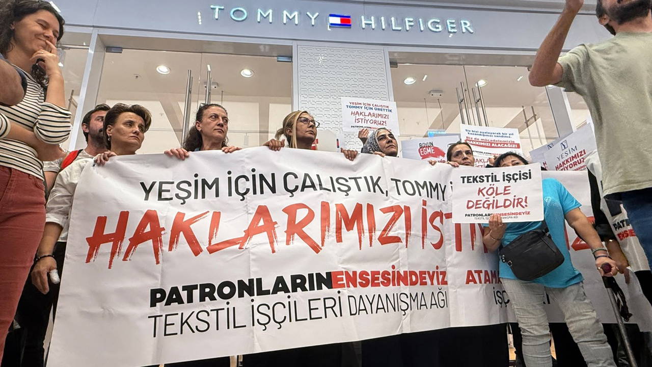 Tommy Hilfiger önünde eylem: işçiler haklarını istiyor