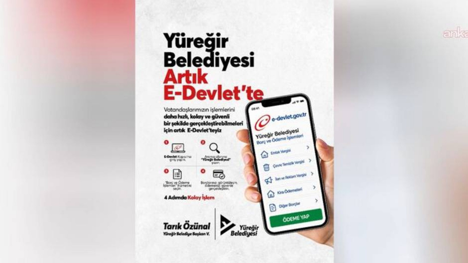 Yüreğir Belediyesi e-Devlet hizmetlerine geçti