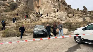 Kapadokya'da peribacası çökmesi sonucu 2 ölü, 3 yaralı