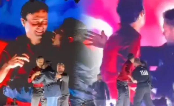 Mert Demir konserinde hayranından beklenmedik öpücük