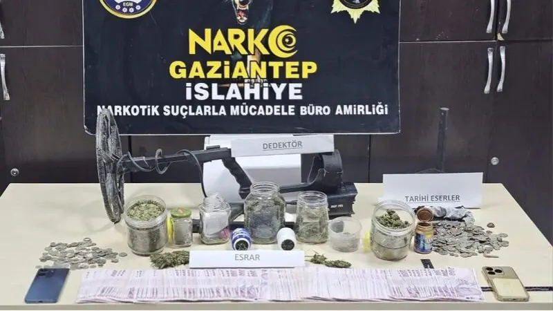 Gaziantep'te düzenlenen operasyonda 495 sikke ele geçirildi
