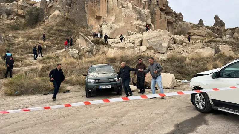 Kapadokya'da peribacası çökmesi sonucu 2 ölü, 3 yaralı